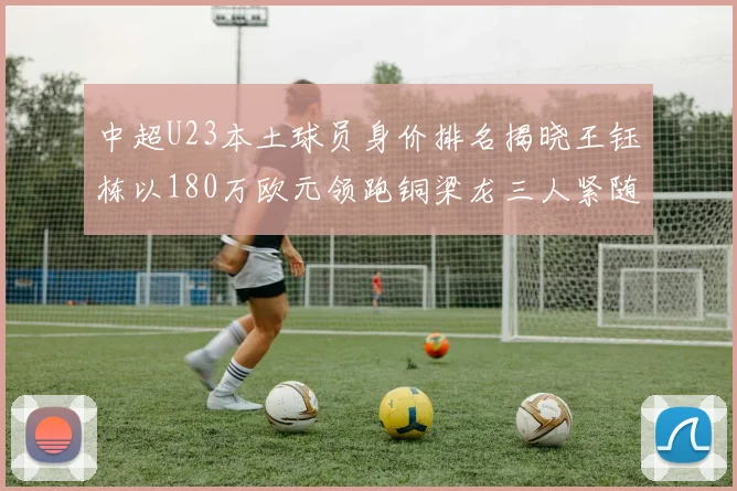 中超U23本土球员身价排名揭晓王钰栋以180万欧元领跑铜梁龙三人紧随其后